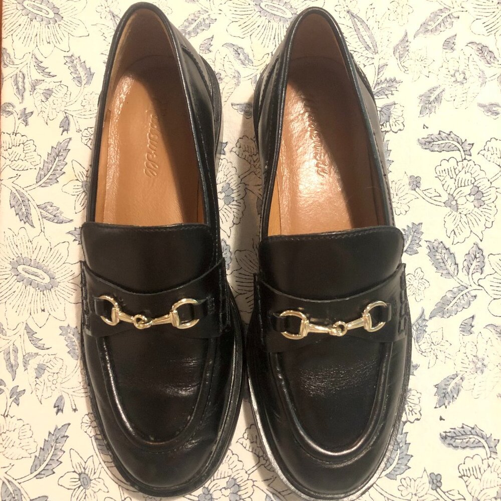 Madewell The Vernon Bit Hardware Loafer in Leather in True Black